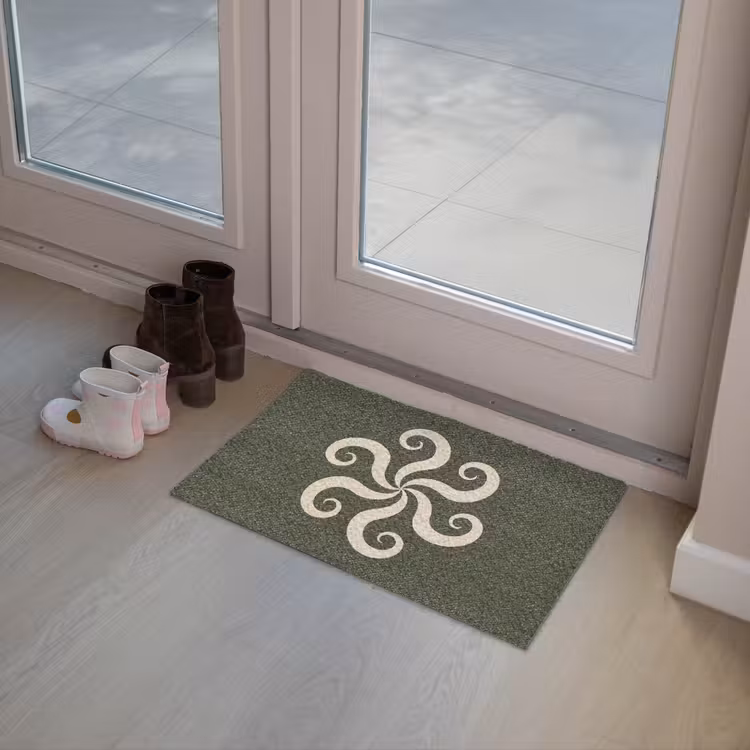 Fußmatte - Muster – Spirale – Abstrakt – Modern – Grün — 8
