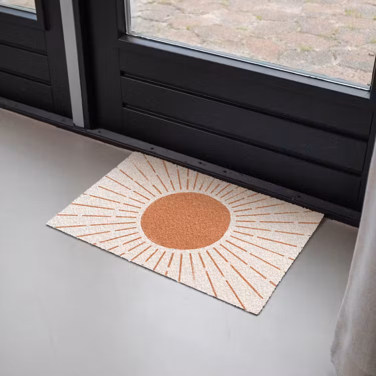 Fußmatte - Sonne – Strahlen – Abstrakt – Terrakotta – Modern — 2