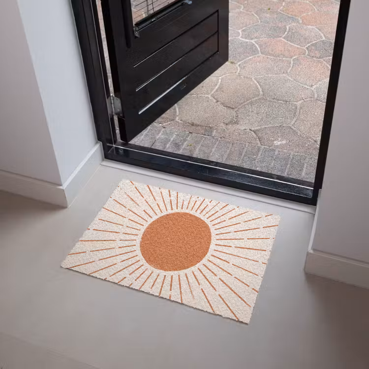 Fußmatte - Sonne – Strahlen – Abstrakt – Terrakotta – Modern — 4