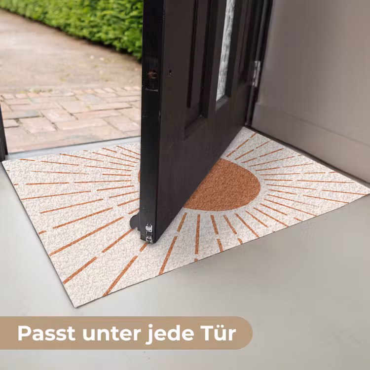 Fußmatte - Sonne – Strahlen – Abstrakt – Terrakotta – Modern — 7