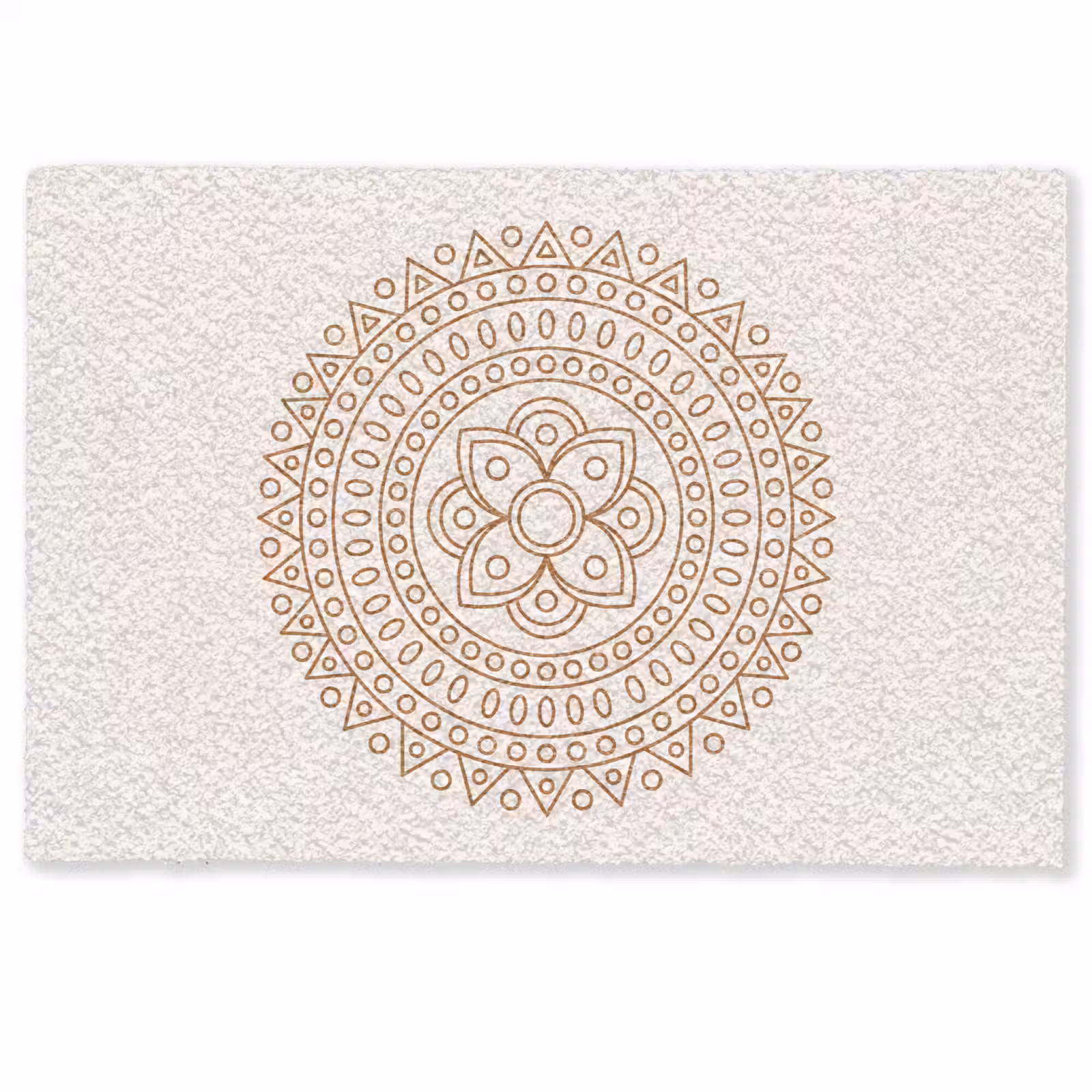 Fußmatte - Mandala – Geometrisch – Abstrakt – Orientalisch – Braun — 1