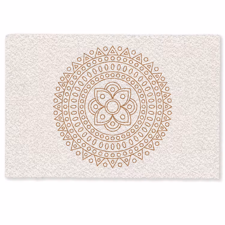 Fußmatte - Mandala – Geometrisch – Abstrakt – Orientalisch – Braun — 1