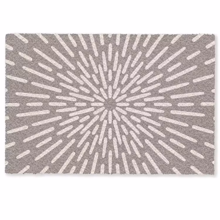 Fußmatte - Muster – Strahlen – Abstrakt – Modern – Grau — 1