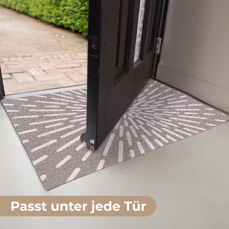 Fußmatte - Muster – Strahlen – Abstrakt – Modern – Grau — 7