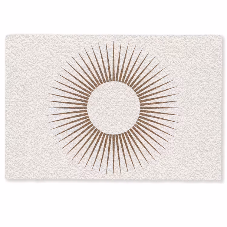 Fußmatte - Zusammenfassung – Sonne – Symbol – Modern – Beige — 1