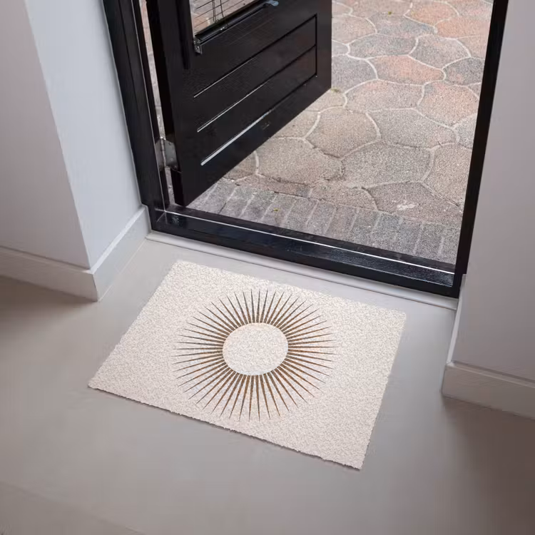 Fußmatte - Zusammenfassung – Sonne – Symbol – Modern – Beige — 4
