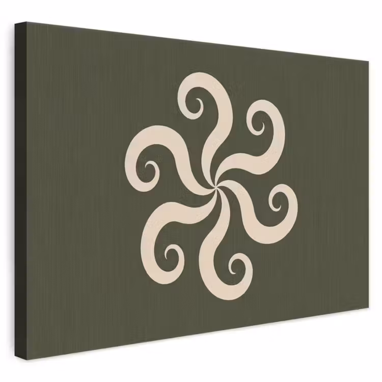 Leinwandbild - Muster – Spirale – Abstrakt – Modern – Grün — 1