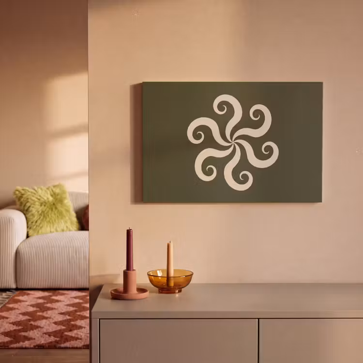 Leinwandbild - Muster – Spirale – Abstrakt – Modern – Grün — 2