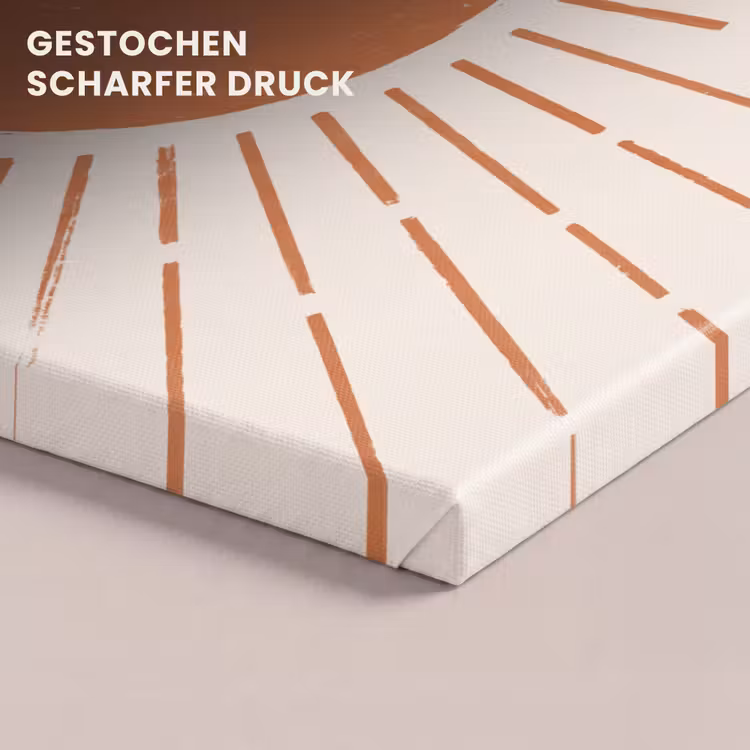 Leinwandbild - Sonne – Strahlen – Abstrakt – Terrakotta – Modern — 4