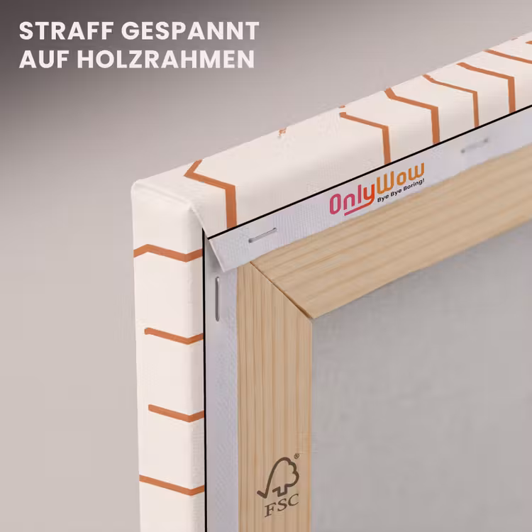 Leinwandbild - Sonne – Strahlen – Abstrakt – Terrakotta – Modern — 5