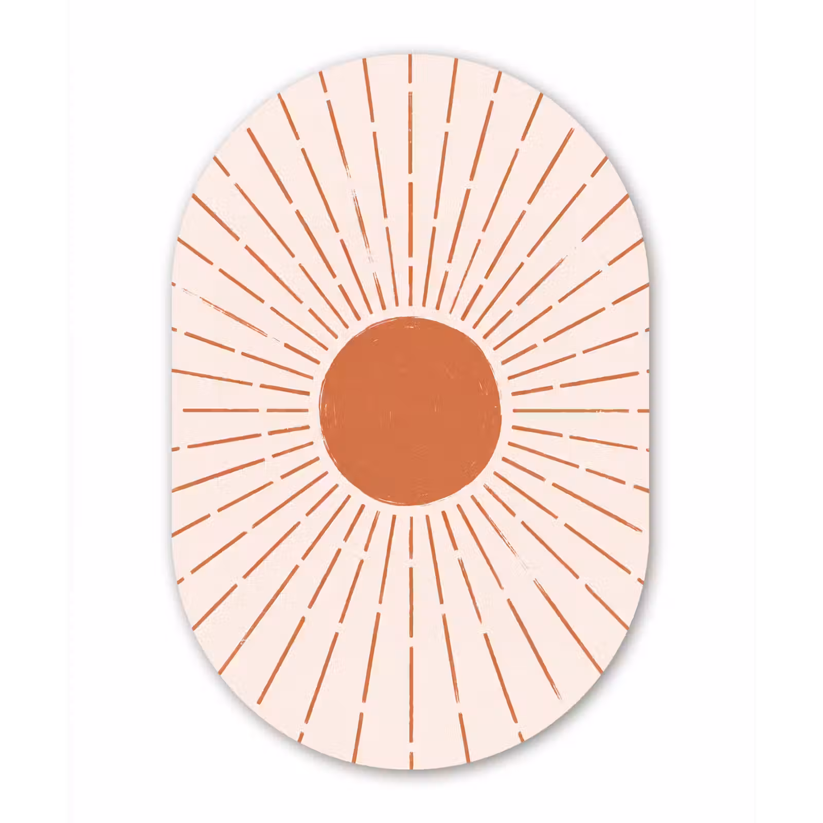 Forexbild Oval - Sonne – Strahlen – Abstrakt – Terrakotta – Modern — 1