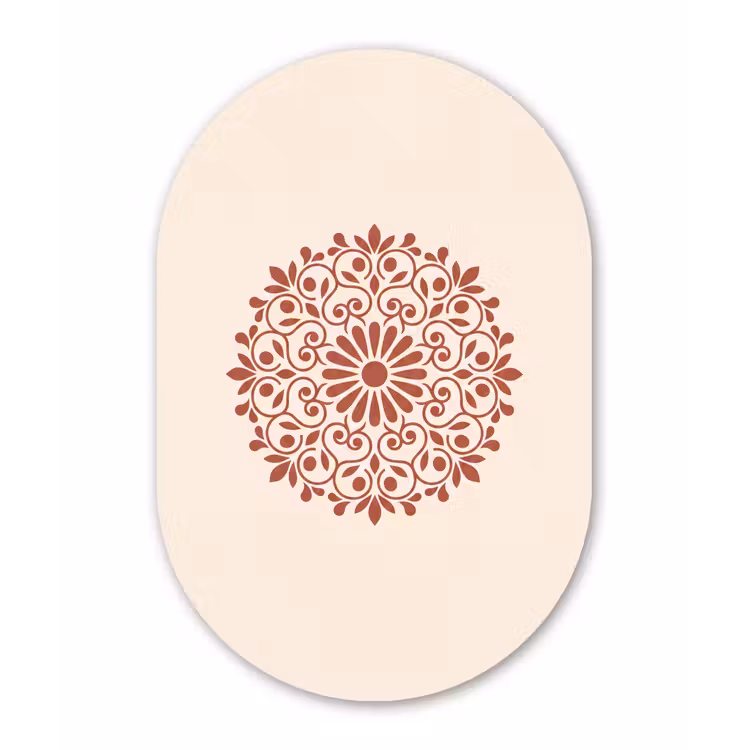 Forexbild Oval - Dekoration – Kreis – Symmetrisch – Modern – Rotbraun — 1