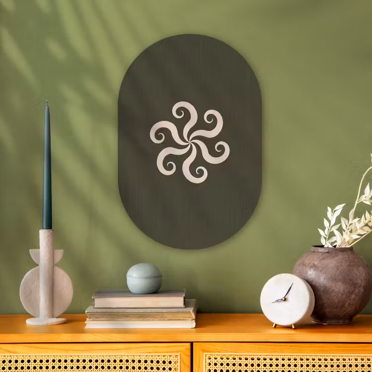 Forexbild Oval - Muster – Spirale – Abstrakt – Modern – Grün — 3