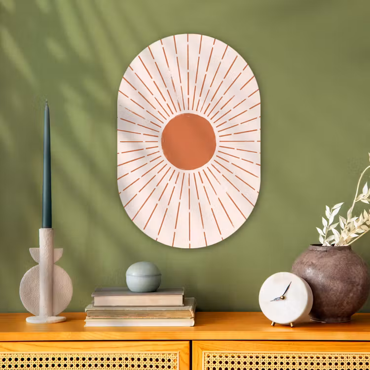 Forexbild Oval - Sonne – Strahlen – Abstrakt – Terrakotta – Modern — 3