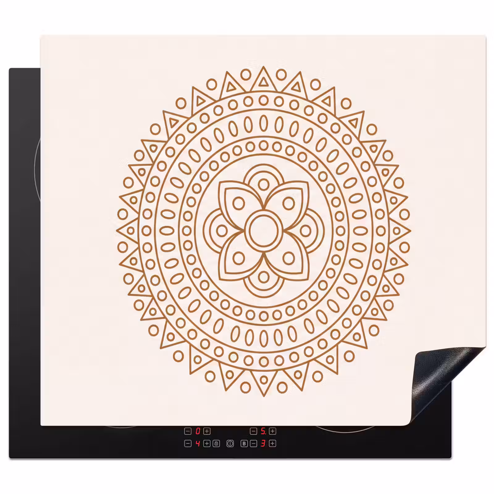 Herdabdeckplatte - Mandala – Geometrisch – Abstrakt – Orientalisch – Braun — 1
