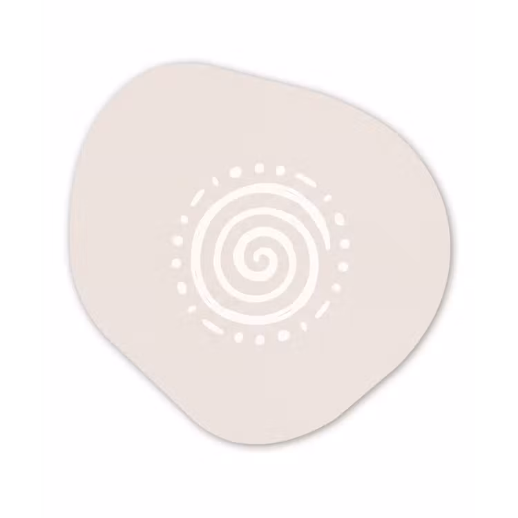 Glasbild Organische Form - Symbol – Spirale – Abstrakt – Minimalistisch – Beige — 1