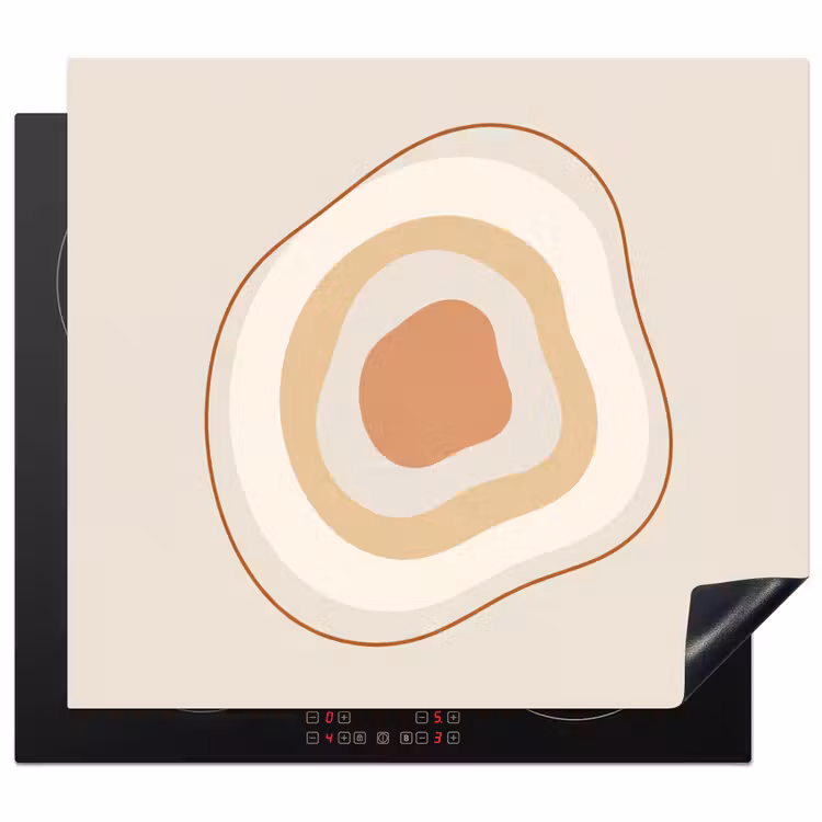 Herdabdeckplatte - Abstrakt – Organisch – Modern – Beige – Kunst — 1