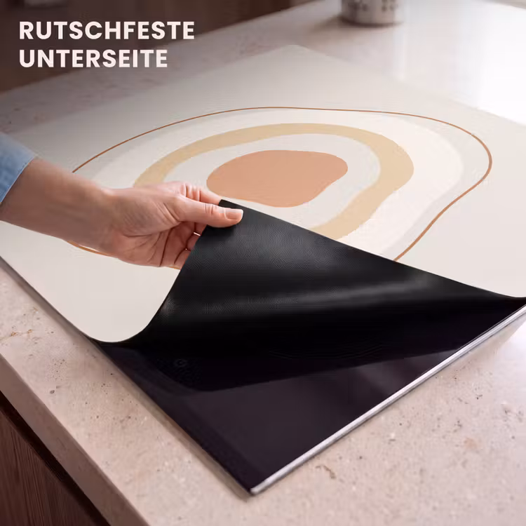 Herdabdeckplatte - Abstrakt – Organisch – Modern – Beige – Kunst — 9