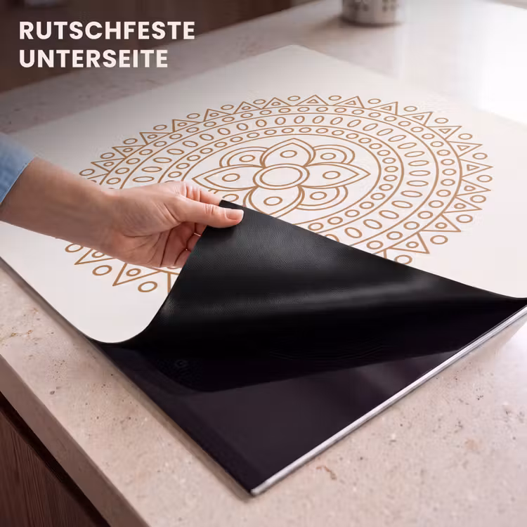 Herdabdeckplatte - Mandala – Geometrisch – Abstrakt – Orientalisch – Braun — 9