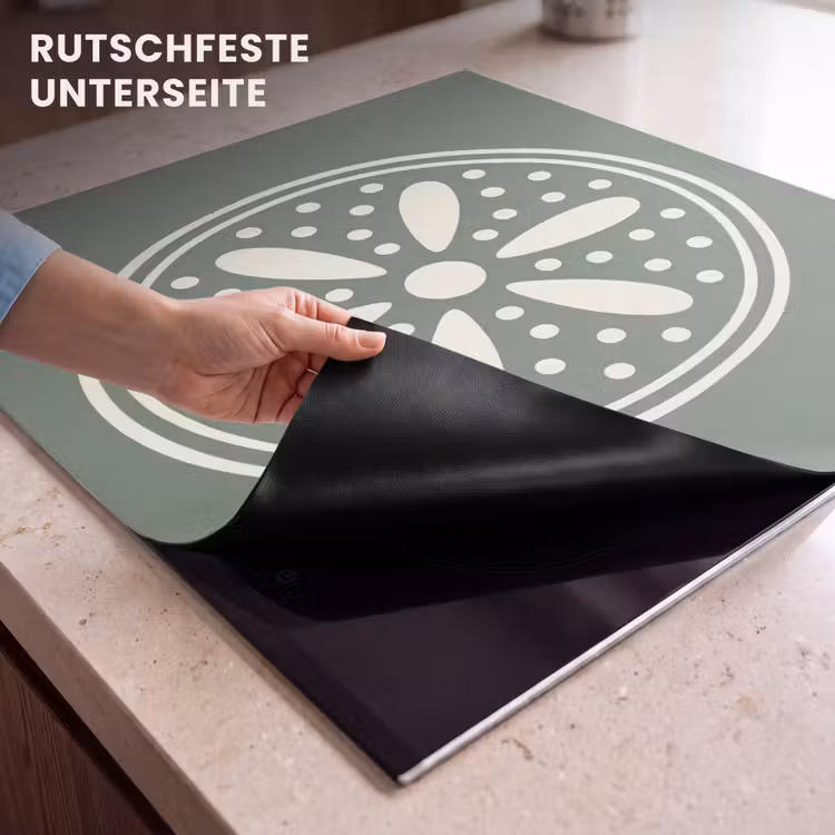 Herdabdeckplatte - Muster – Kreis – Abstrakt – Grün – Dekoration — 9