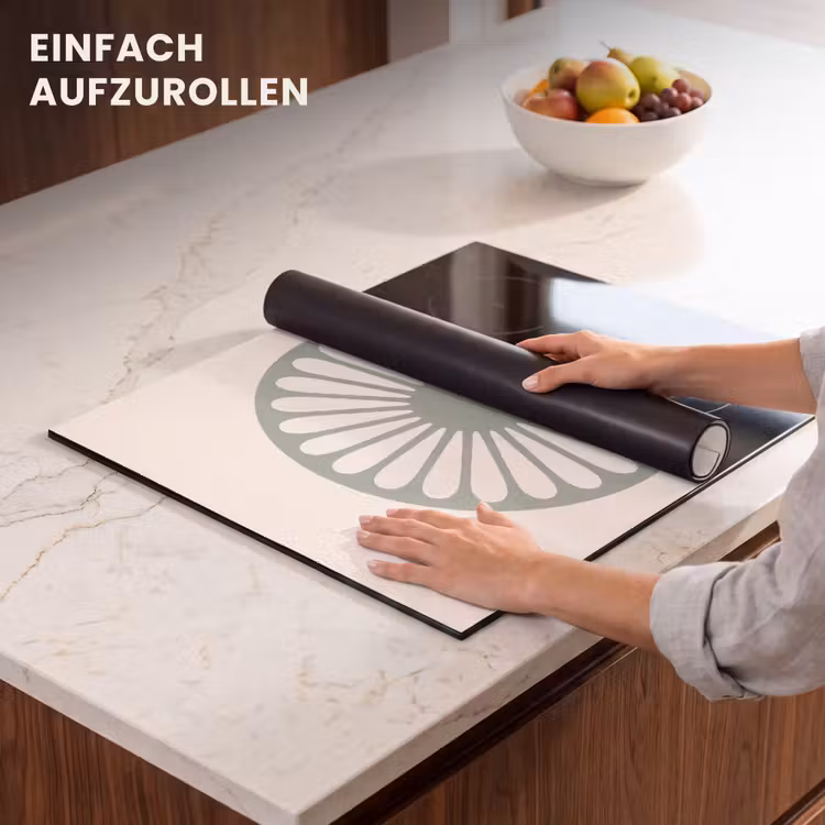 Herdabdeckplatte - Zusammenfassung – Muster – Radial – Modern – Grün — 7