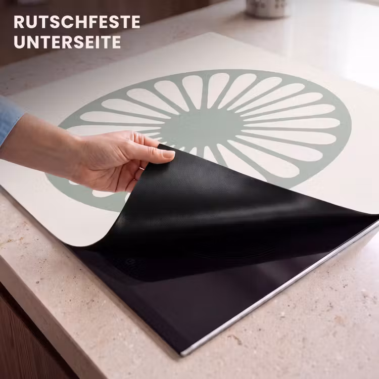 Herdabdeckplatte - Zusammenfassung – Muster – Radial – Modern – Grün — 9