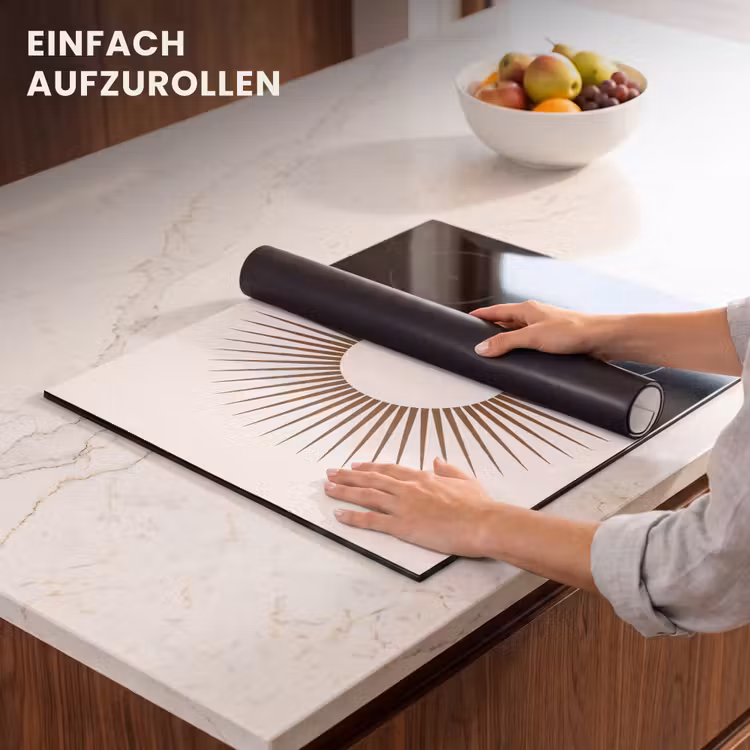 Herdabdeckplatte - Zusammenfassung – Sonne – Symbol – Modern – Beige — 7