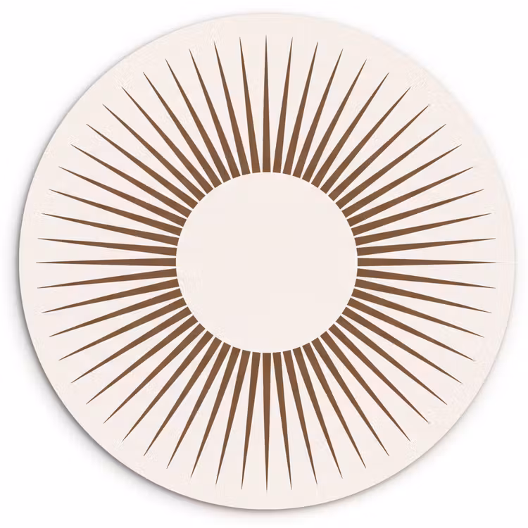 Forexbild Rund - Zusammenfassung – Sonne – Symbol – Modern – Beige — 1
