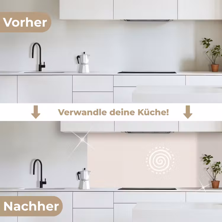 Küchenrückwand - Symbol – Spirale – Abstrakt – Minimalistisch – Beige — 3