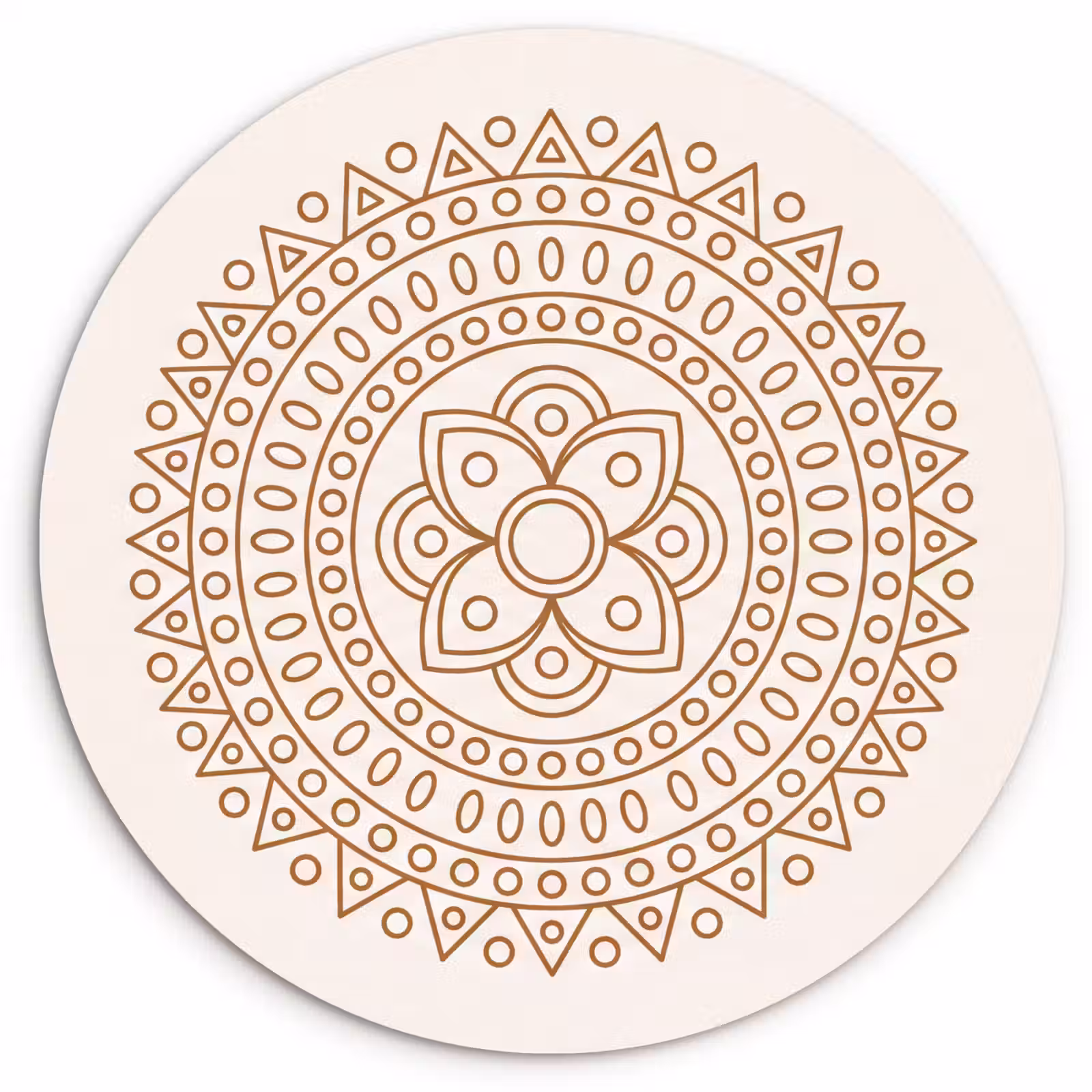 Forexbild Rund - Mandala – Geometrisch – Abstrakt – Orientalisch – Braun — 1