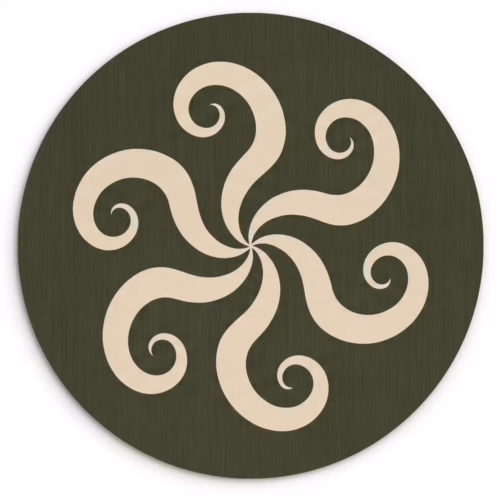 Forexbild Rund - Muster – Spirale – Abstrakt – Modern – Grün — 1