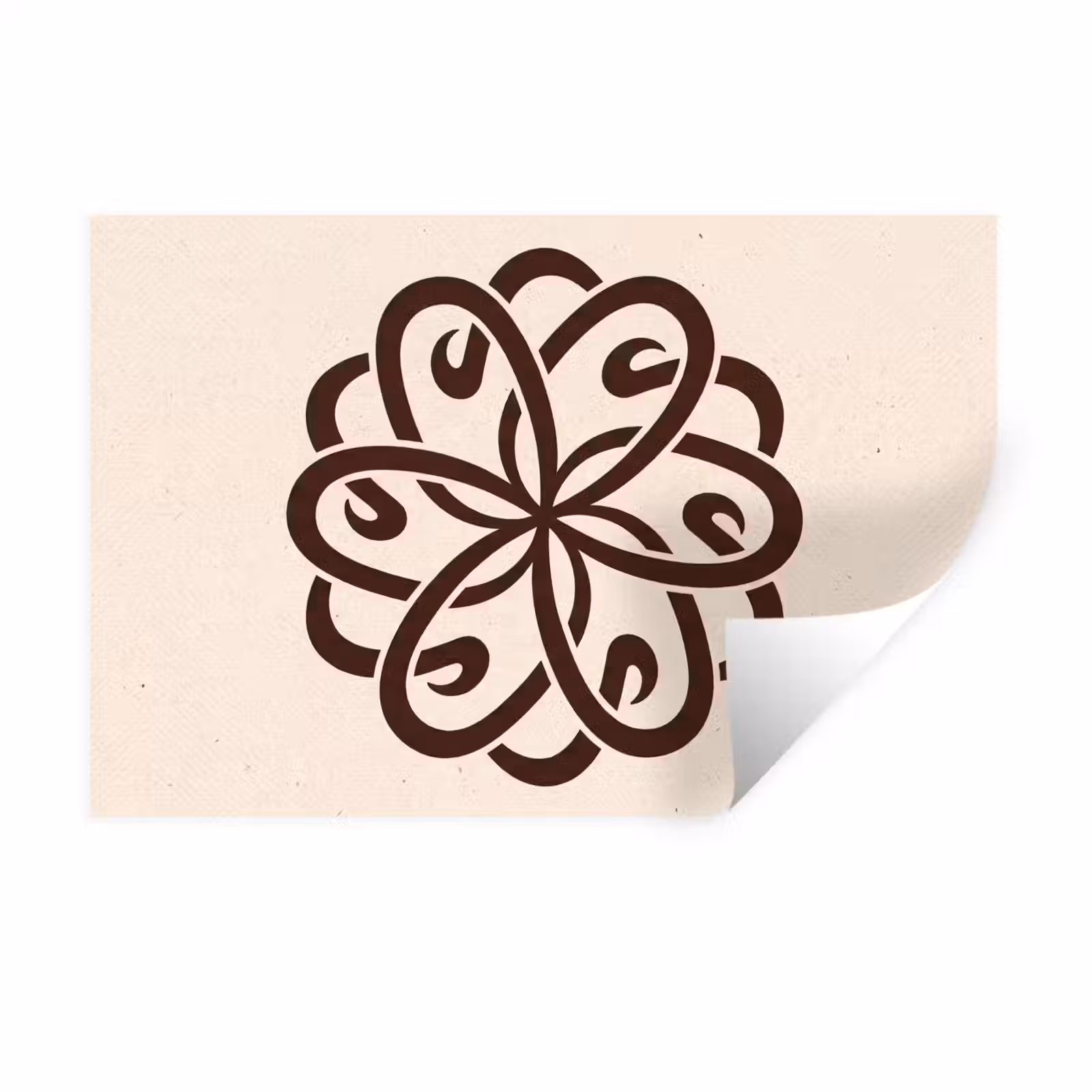 Wandtattoo – Muster – Knopf – Abstrakt – Modern – Braun — 1