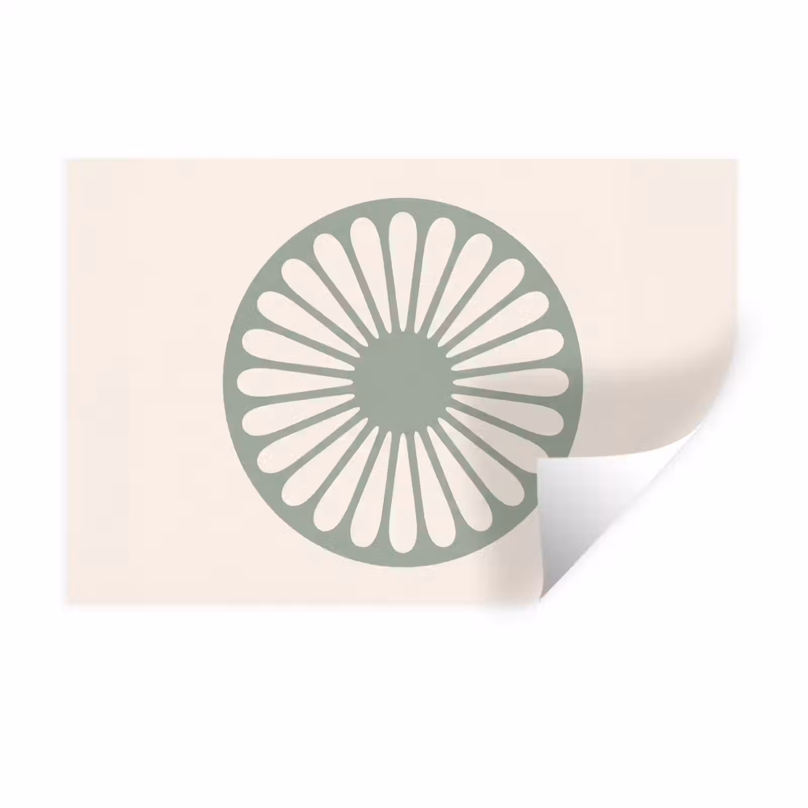 Wandtattoo – Zusammenfassung – Muster – Radial – Modern – Grün — 1