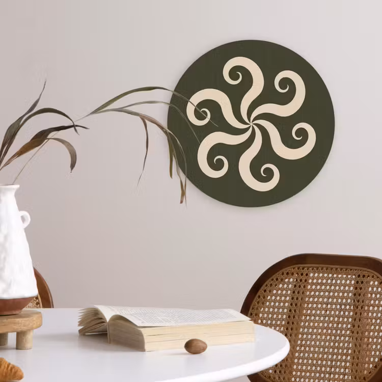 Forexbild Rund - Muster – Spirale – Abstrakt – Modern – Grün — 4