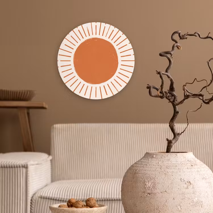 Forexbild Rund - Sonne – Strahlen – Abstrakt – Terrakotta – Modern — 2