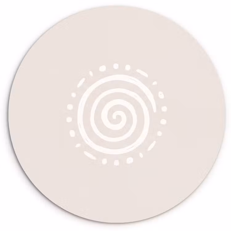 Forexbild Rund - Symbol – Spirale – Abstrakt – Minimalistisch – Beige — 1
