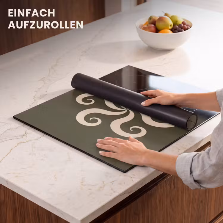 Herdabdeckplatte - Muster – Spirale – Abstrakt – Modern – Grün — 7