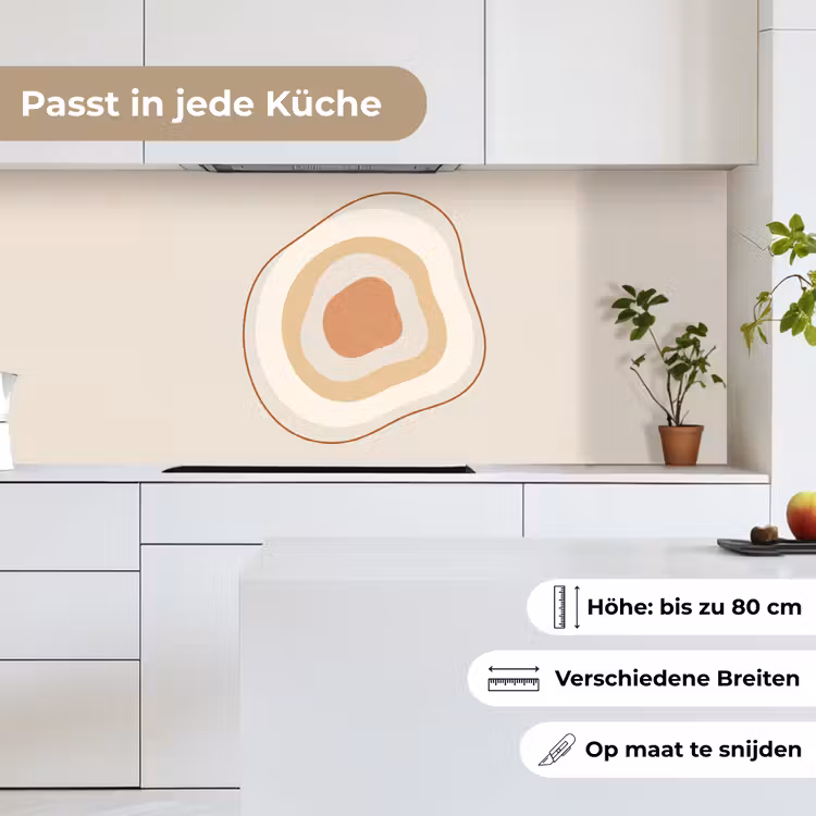 Küchenrückwand - Abstrakt – Organisch – Modern – Beige – Kunst — 7