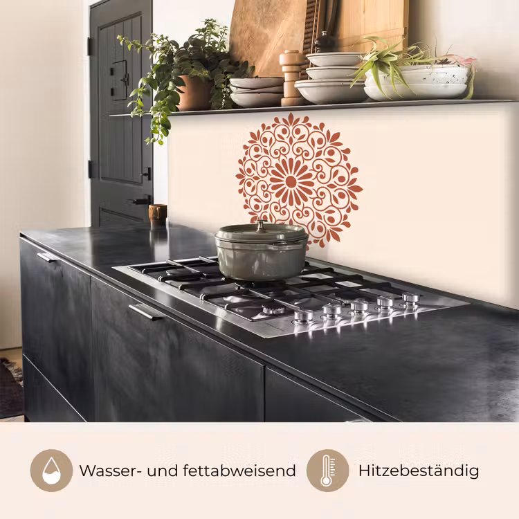 Küchenrückwand - Dekoration – Kreis – Symmetrisch – Modern – Rotbraun — 5