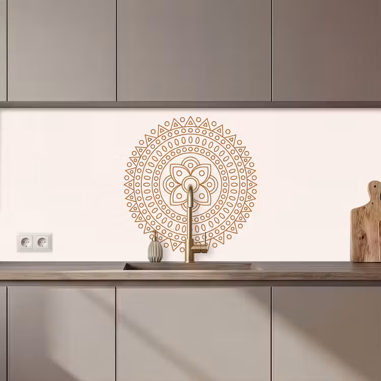 Küchenrückwand - Mandala – Geometrisch – Abstrakt – Orientalisch – Braun — 1