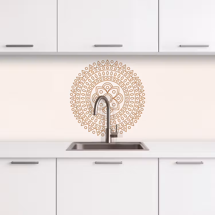 Küchenrückwand - Mandala – Geometrisch – Abstrakt – Orientalisch – Braun — 4