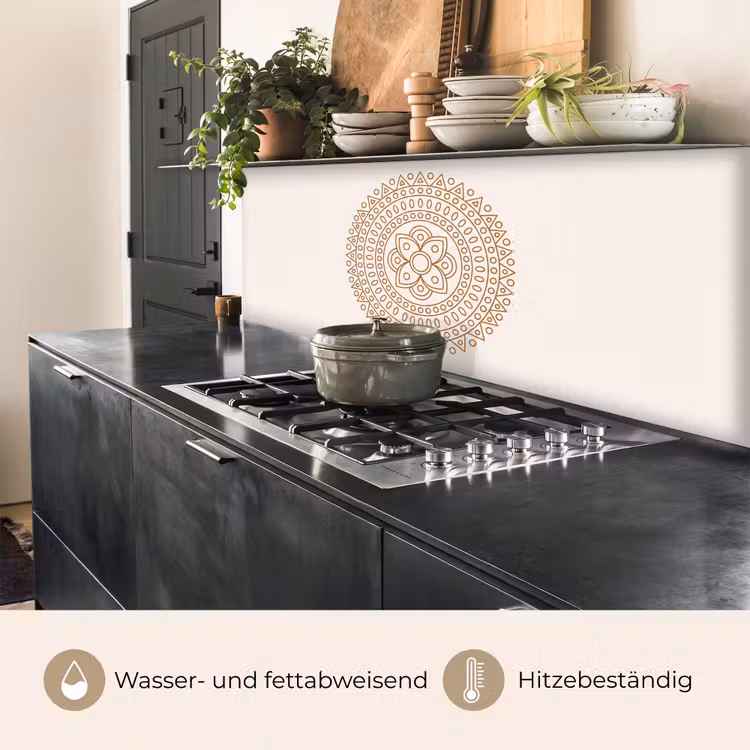 Küchenrückwand - Mandala – Geometrisch – Abstrakt – Orientalisch – Braun — 5