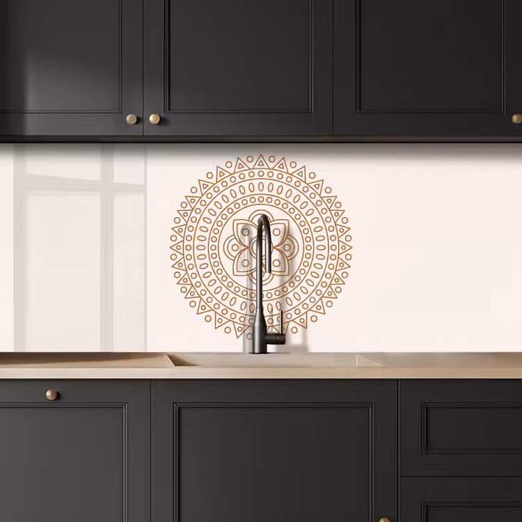 Küchenrückwand - Mandala – Geometrisch – Abstrakt – Orientalisch – Braun — 6