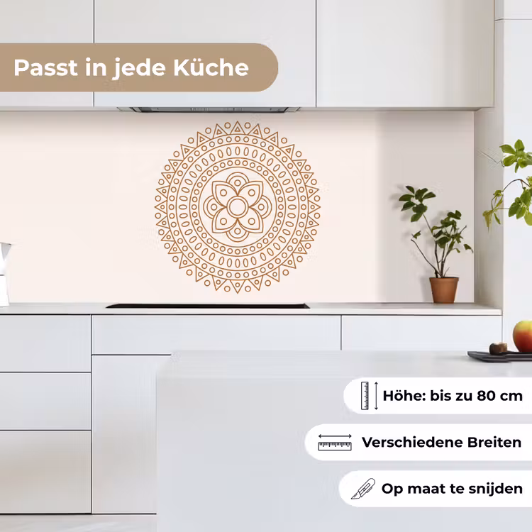 Küchenrückwand - Mandala – Geometrisch – Abstrakt – Orientalisch – Braun — 7