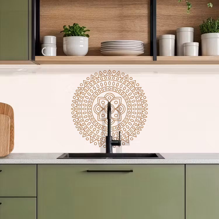 Küchenrückwand - Mandala – Geometrisch – Abstrakt – Orientalisch – Braun — 8