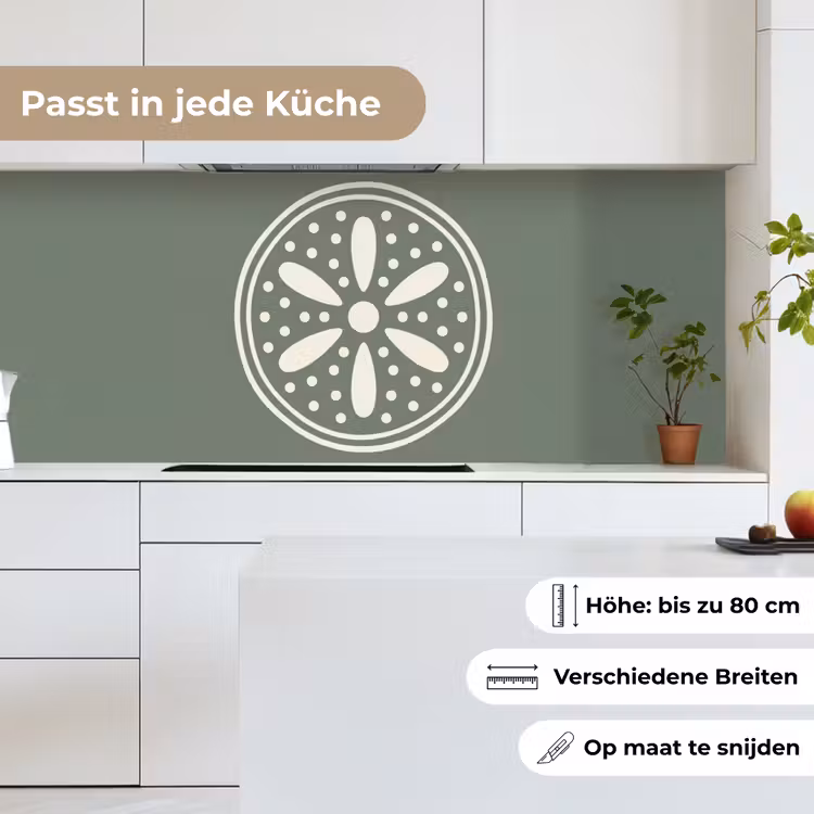 Küchenrückwand - Muster – Kreis – Abstrakt – Grün – Dekoration — 7