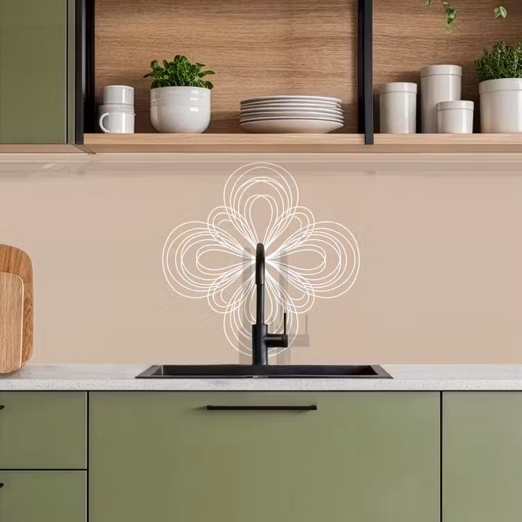 Küchenrückwand - Muster – Linien – Abstrakt – Minimalistisch – Beige — 8