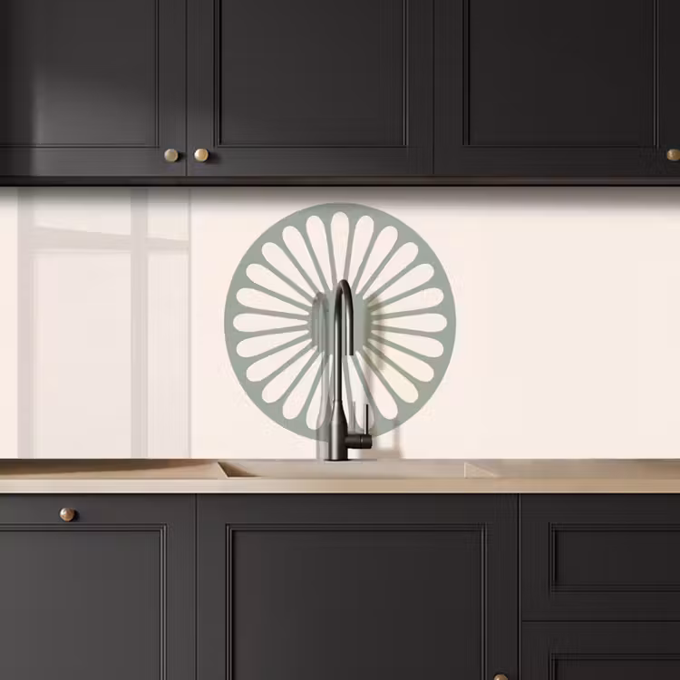 Küchenrückwand - Zusammenfassung – Muster – Radial – Modern – Grün — 6