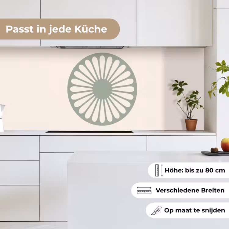 Küchenrückwand - Zusammenfassung – Muster – Radial – Modern – Grün — 7