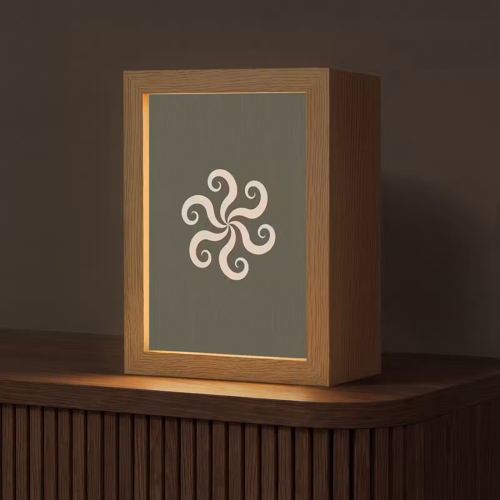 Personalisierte Lightbox - Muster – Spirale – Abstrakt – Modern – Grün — 1